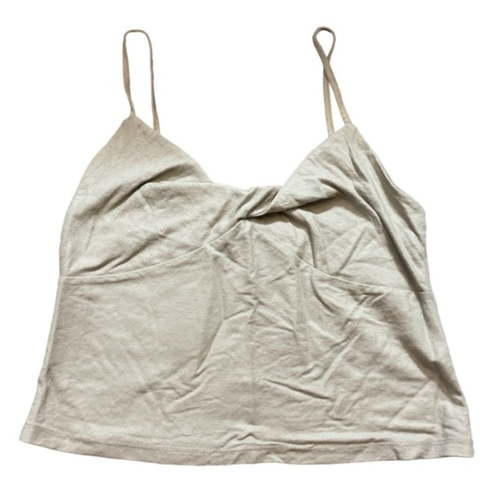 Zara Tan Knotted Front Tank